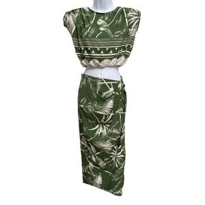Women's Tropical Toucan Skirt & Top Set Vacation Resort Beach Cruise
